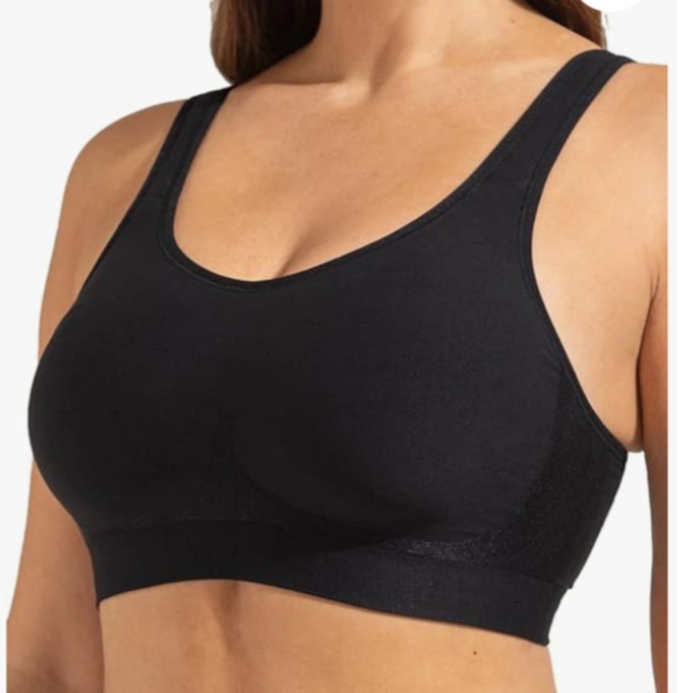 Shapermint Essentials Daily Comfort Wireless Shaper Bra Sz L Black